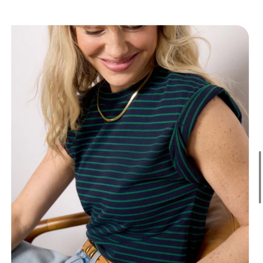 Pistola Olivia Muscle Tee - navy/green/stripe XS